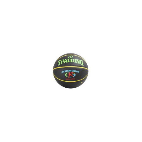 BALON SPALDING BASQUETBOL ROOKIE GEAR 5 NEG/VDE